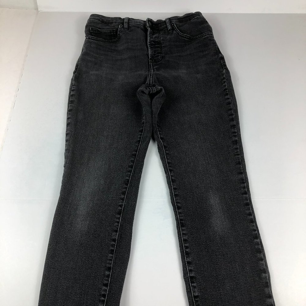 Everlane Jeans Women's 29 Regular The High Rise Skinny Black Faded Stretch Denim